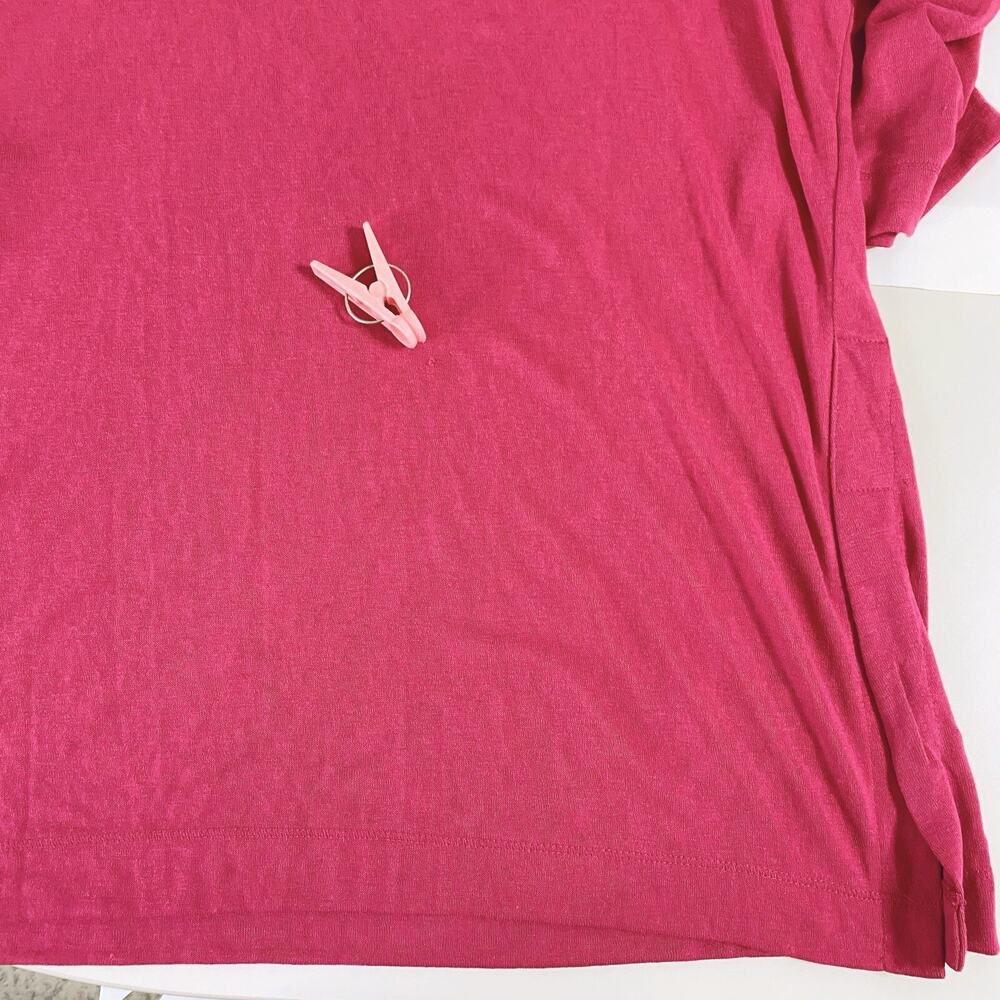 Chico's Tunic Top Size 3 Supremely Soft Botanical Rose Split-Neck 3/4 Sleeve NEW - Picture 12 of 13